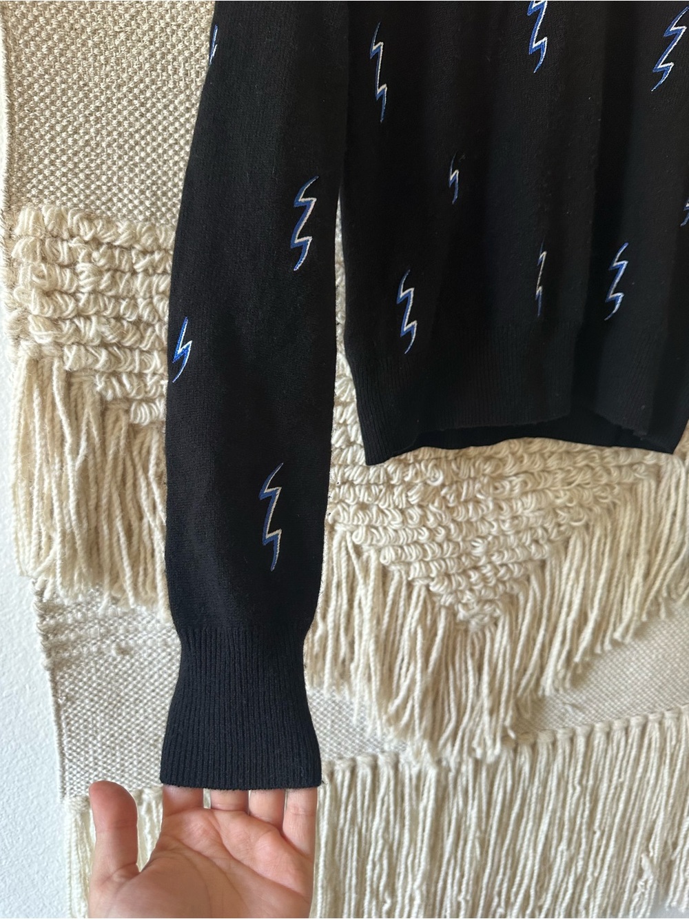 Equipment Ryder Lightning Bolt 100% Cashmere Sweater - Picture 5 of 6